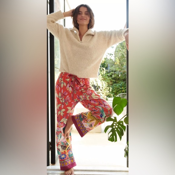 Anthropologie Lil Sire Cheetah Dreams Lounge Pajama  Pants Size XS - Picture 1 of 7